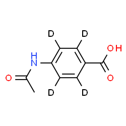 ChemSpider 2D Image | 4-Acetamido(~2~H_4_)benzoic acid | C9H5D4NO3