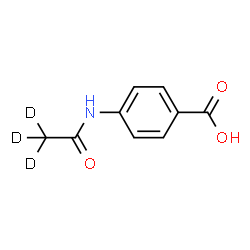 ChemSpider 2D Image | 4-[(~2~H_3_)Ethanoylamino]benzoic acid | C9H6D3NO3