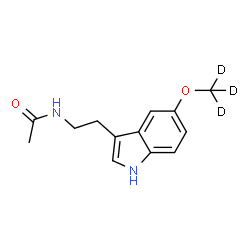 ChemSpider 2D Image | N-(2-{5-[(~2~H_3_)Methyloxy]-1H-indol-3-yl}ethyl)acetamide | C13H13D3N2O2