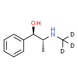 ChemSpider 2D Image | (1R,2R)-2-[(~2~H_3_)Methylamino]-1-phenyl-1-propanol | C10H12D3NO
