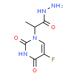 ChemSpider 2D Image | 2-(5-Fluoro-2,4-dioxo-3,4-dihydro-1(2H)-pyrimidinyl)propanehydrazide | C7H9FN4O3