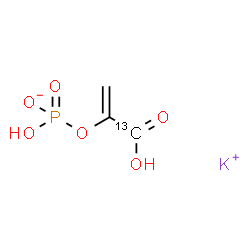 ChemSpider 2D Image | Potassium 1-(~13~C)carboxyvinyl hydrogen phosphate | C213CH4KO6P
