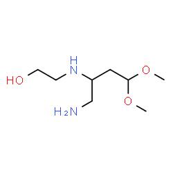 ChemSpider 2D Image | 2-[(1-Amino-4,4-dimethoxy-2-butanyl)amino]ethanol | C8H20N2O3