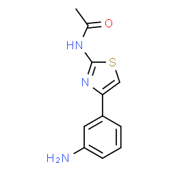 ChemSpider 2D Image | N-(4-(3-aminophenyl)thiazol-2-yl)acetamide | C11H11N3OS