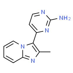 ChemSpider 2D Image | 4-(2-Methylimidazo[1,2-a]pyridin-3-yl)-2-pyrimidinamine | C12H11N5