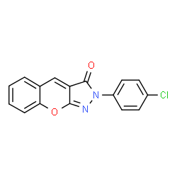 ChemSpider 2D Image | 2-(4-Chlorophenyl)chromeno[2,3-c]pyrazol-3(2H)-one | C16H9ClN2O2