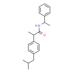 ChemSpider 2D Image | 2-(4-Isobutylphenyl)-N-(1-phenylethyl)propanamide | C21H27NO