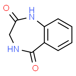 ChemSpider 2D Image | 3,4-Dihydro-1H-1,4-benzodiazepine-2,5-dione | C9H8N2O2