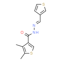 ChemSpider 2D Image | 4,5-Dimethyl-N'-[(E)-3-thienylmethylene]-3-thiophenecarbohydrazide | C12H12N2OS2