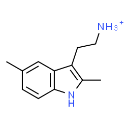 ChemSpider 2D Image | 2-(2,5-Dimethyl-1H-indol-3-yl)ethanaminium | C12H17N2
