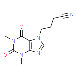 ChemSpider 2D Image | 4-(1,3-Dimethyl-2,6-dioxo-1,2,3,6-tetrahydro-purin-7-yl)-butyronitrile | C11H13N5O2