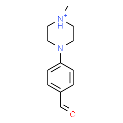 ChemSpider 2D Image | 4-(4-Formylphenyl)-1-methylpiperazin-1-ium | C12H17N2O