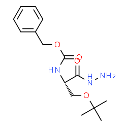 ChemSpider 2D Image | Benzyl {(2S)-1-hydrazino-3-[(2-methyl-2-propanyl)oxy]-1-oxo-2-propanyl}carbamate | C15H23N3O4