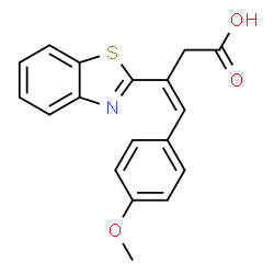 ChemSpider 2D Image | (3Z)-3-(1,3-Benzothiazol-2-yl)-4-(4-methoxyphenyl)-3-butenoic acid | C18H15NO3S
