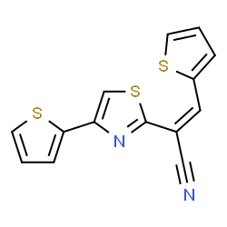 ChemSpider 2D Image | 3-Thiophen-2-yl-2-(4-thiophen-2-yl-thiazol-2-yl)-acrylonitrile | C14H8N2S3