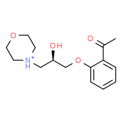 ChemSpider 2D Image | 4-[(2R)-3-(2-Acetylphenoxy)-2-hydroxypropyl]morpholin-4-ium | C15H22NO4