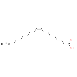 ChemSpider 2D Image | (9Z)-(18-~13~C)-9-Octadecenoic acid | C1713CH34O2