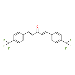 ChemSpider 2D Image | (1E)-1,5-Bis[4-(trifluoromethyl)phenyl]-1,4-pentadien-3-one | C19H12F6O