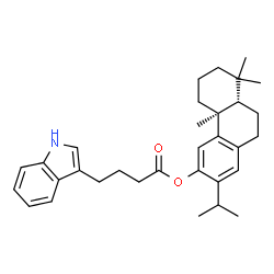 ChemSpider 2D Image | Abieta-8,11,13-trien-12-yl 4-(1H-indol-3-yl)butanoate | C32H41NO2
