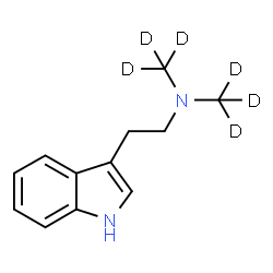 ChemSpider 2D Image | 2-(1H-Indol-3-yl)-N,N-bis[(~2~H_3_)methyl]ethanamine | C12H10D6N2
