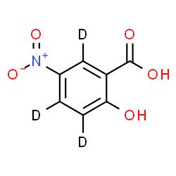 ChemSpider 2D Image | 2-Hydroxy-5-nitro(~2~H_3_)benzoic acid | C7H2D3NO5