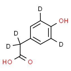 ChemSpider 2D Image | [4-Hydroxy(3,5-~2~H_2_)phenyl](~2~H_2_)acetic acid | C8H4D4O3