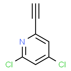 ChemSpider 2D Image | 2,4-Dichloro-6-ethynylpyridine | C7H3Cl2N