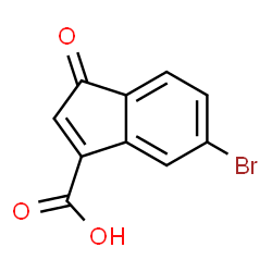 ChemSpider 2D Image | 5-Bromo-1-oxo-1H-indene-3-carboxylic acid | C10H5BrO3