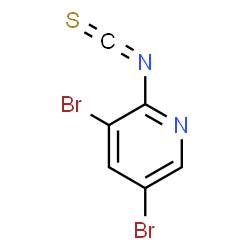 ChemSpider 2D Image | 3,5-Dibromo-2-isothiocyanatopyridine | C6H2Br2N2S