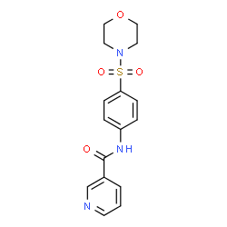 ChemSpider 2D Image | N-[4-(morpholinosulfonyl)phenyl]nicotinamide | C16H17N3O4S