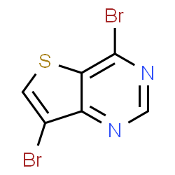 ChemSpider 2D Image | 4,7-Dibromothieno[3,2-d]pyrimidine | C6H2Br2N2S