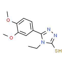 ChemSpider 2D Image | 5-(3,4-dimethoxyphenyl)-4-ethyl-2H-1,2,4-triazole-3-thione | C12H15N3O2S