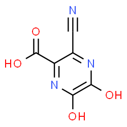 ChemSpider 2D Image | 3-Cyano-5,6-dihydroxy-2-pyrazinecarboxylic acid | C6H3N3O4