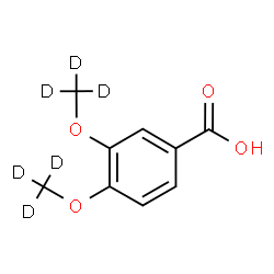ChemSpider 2D Image | 3,4-Bis[(~2~H_3_)methyloxy]benzoic acid | C9H4D6O4