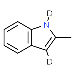 ChemSpider 2D Image | 2-Methyl(1,3-~2~H_2_)-1H-indole | C9H7D2N