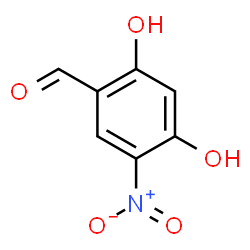 ChemSpider 2D Image | 2,4-Dihydroxy-5-nitrobenzaldehyde | C7H5NO5