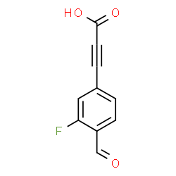 ChemSpider 2D Image | 3-(3-Fluoro-4-formylphenyl)-2-propynoic acid | C10H5FO3