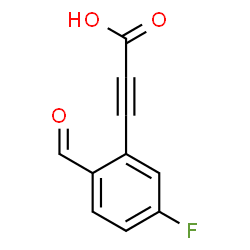 ChemSpider 2D Image | 3-(5-Fluoro-2-formylphenyl)-2-propynoic acid | C10H5FO3