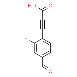 ChemSpider 2D Image | 3-(2-Fluoro-4-formylphenyl)-2-propynoic acid | C10H5FO3