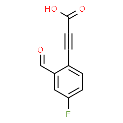 ChemSpider 2D Image | 3-(4-Fluoro-2-formylphenyl)-2-propynoic acid | C10H5FO3