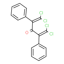 ChemSpider 2D Image | 1,1,5,5-Tetrachloro-2,4-diphenyl-1,4-pentadien-3-one | C17H10Cl4O