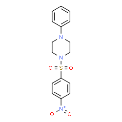 ChemSpider 2D Image | 1-[(4-Nitrophenyl)sulfonyl]-4-phenylpiperazine | C16H17N3O4S