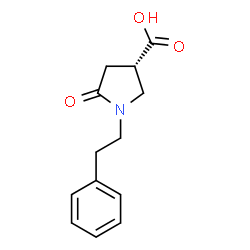 ChemSpider 2D Image | (3S)-5-Oxo-1-(2-phenylethyl)-3-pyrrolidinecarboxylic acid | C13H15NO3