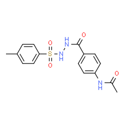 ChemSpider 2D Image | N-[4-({2-[(4-Methylphenyl)sulfonyl]hydrazino}carbonyl)phenyl]acetamide | C16H17N3O4S
