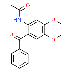 ChemSpider 2D Image | N-(7-Benzoyl-2,3-dihydro-1,4-benzodioxin-6-yl)acetamide | C17H15NO4