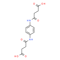 ChemSpider 2D Image | 4,4'-(1,4-Phenylenediimino)bis(4-oxobutanoic acid) | C14H16N2O6