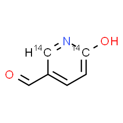 ChemSpider 2D Image | 6-Hydroxy-3-(2,6-~14~C_2_)pyridinecarbaldehyde | C414C2H5NO2