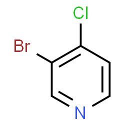 ChemSpider 2D Image | 3-Bromo-4-chloropyridine | C5H3BrClN