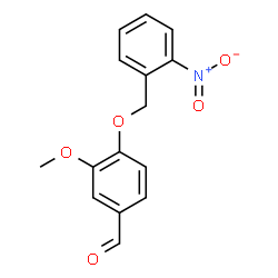 ChemSpider 2D Image | 3-Methoxy-4-((2-nitrobenzyl)oxy)benzaldehyde | C15H13NO5