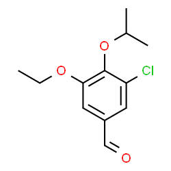 ChemSpider 2D Image | 3-Chloro-5-ethoxy-4-isopropoxybenzaldehyde | C12H15ClO3